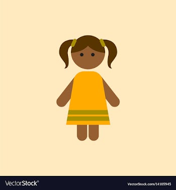 Black little girl kid child cute afro american vector image