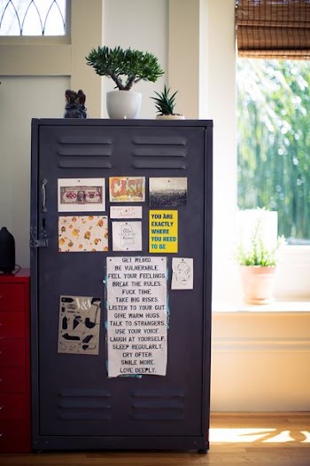 black locker locked