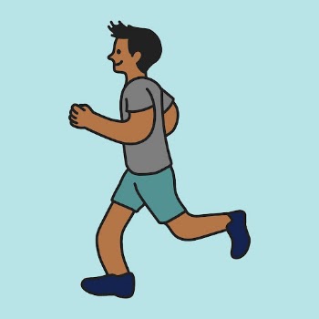 Black man jogging clipart, exercise | Free Vector Illustration - rawpixel