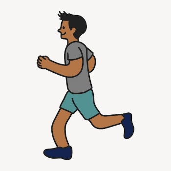 Black man jogging clipart, healthy | Free Vector Illustration - rawpixel