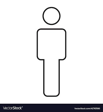 black man line art icon