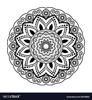 black mandala mandala circular pattern design