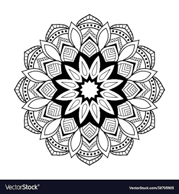black mandala mandala circular pattern design