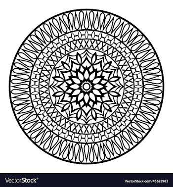 black mandala on doodle style