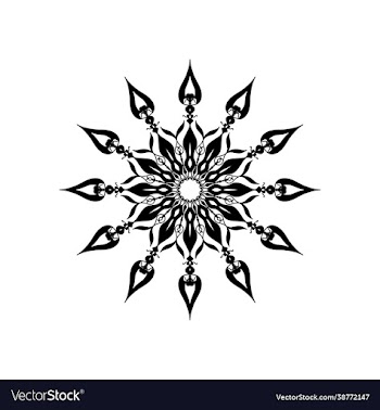 black mandala ornament