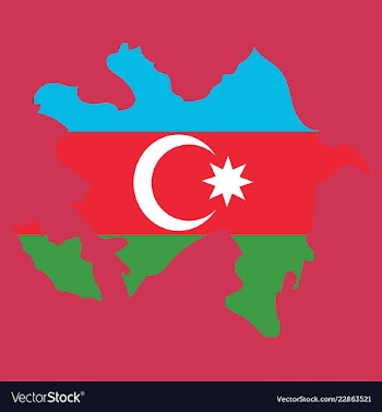 Black map of azerbaijan vector image