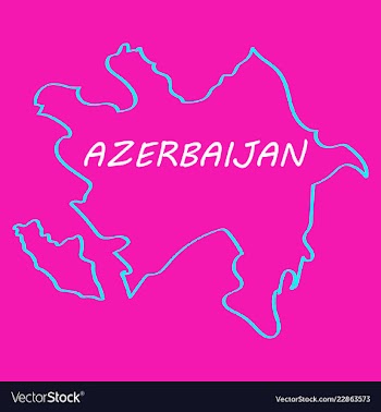 Black map of azerbaijan vector image