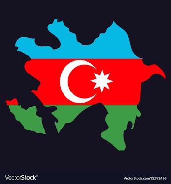 Black map of azerbaijan vector image