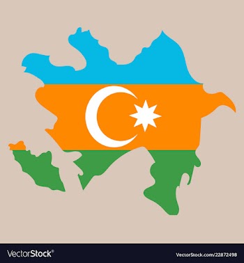 Black map of azerbaijan vector image