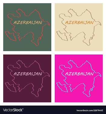 Black map of azerbaijan vector image