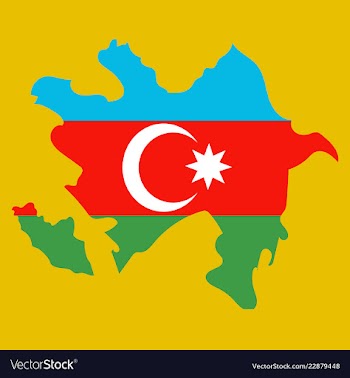 Black map of azerbaijan vector image