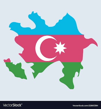 Black map of azerbaijan vector image