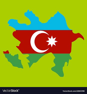 Black map of azerbaijan vector image