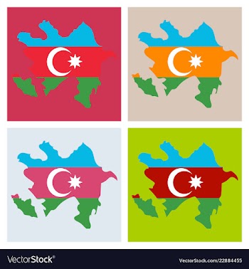 Black map of azerbaijan vector image