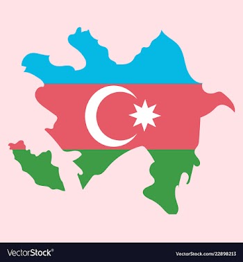 Black map of azerbaijan vector image