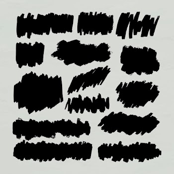 Black marker banner frame vector collection
