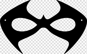 Black mask logo, Nightwing Robin Mask Catwoman, Halloween Template transparent background PNG clipart
