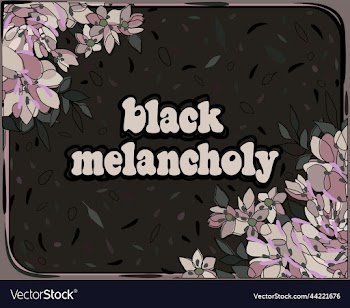 black melancholy decorative with