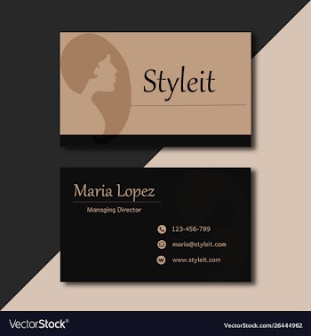 Black minimal business card images vector image