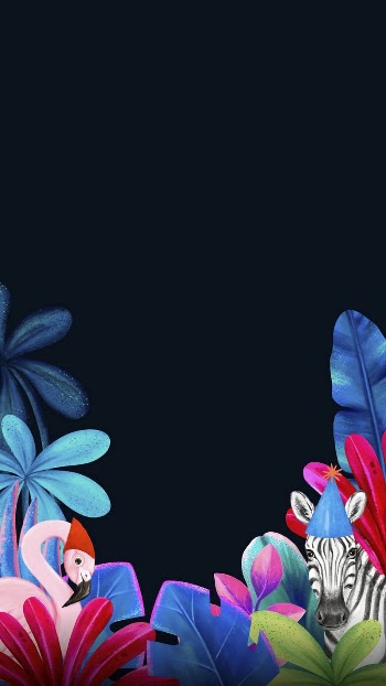 Black mobile wallpaper, colorful wildlife | Free Photo Illustration - rawpixel