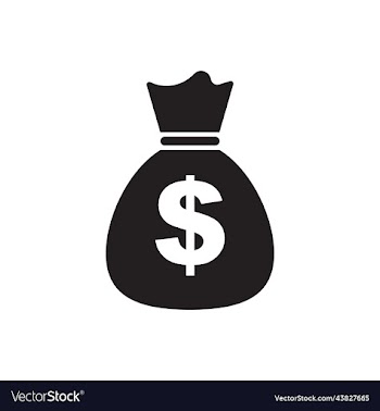 black money bag solid icon