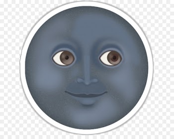 Black moon Emoji Earth Full moon New moon - Emoji 