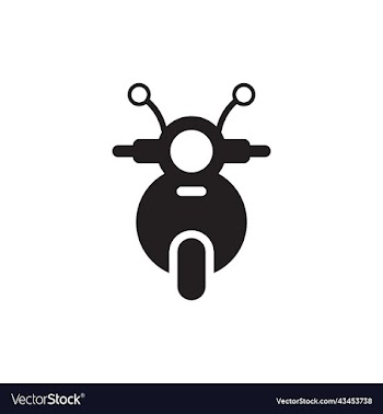 black motorcycle front view icon