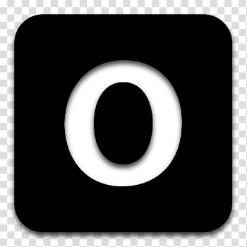 Black n White, square black frame with o text overlay transparent background PNG clipart