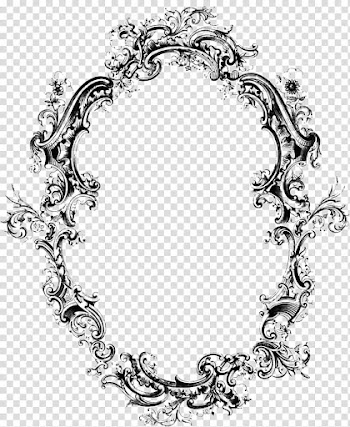 Black ornate border, Borders and Frames Frames Vintage clothing Acanthus Ornament, FILIGREE transparent background PNG clipart