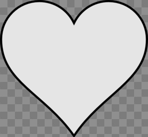 Black outline heart clipart transparent background - Clip Art Library