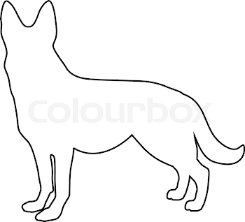 Black outline silhouette of german ... | Stock vector | Colourbox