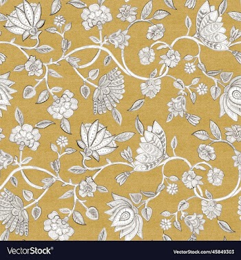 black outline with ornament style with yellow