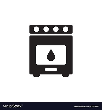 black oven solid icon