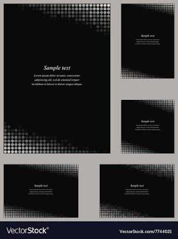 Black page corner design template set vector image