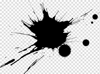 Black paint drip illustration, Painting Ink, color splash transparent background PNG clipart