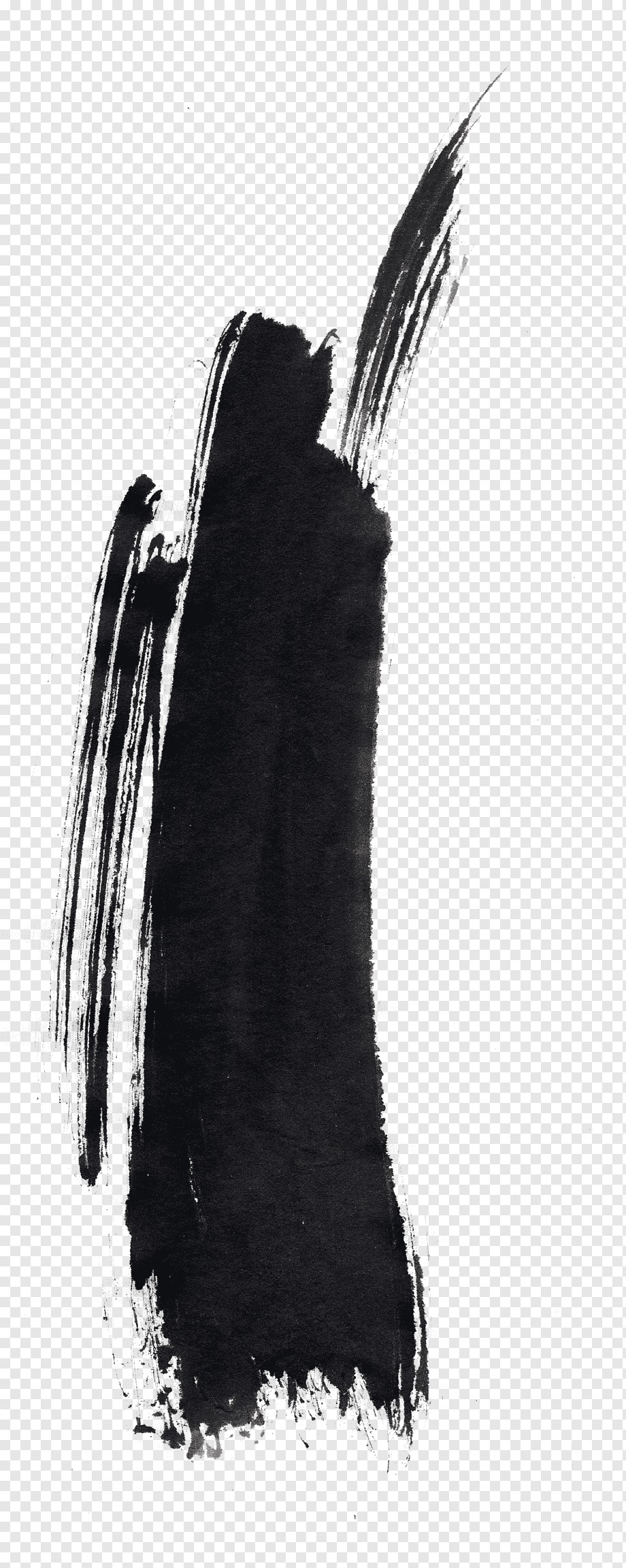 black paint stroke, Ink brush, Plum ink ink brush, ink, chinese Style, monochrome png