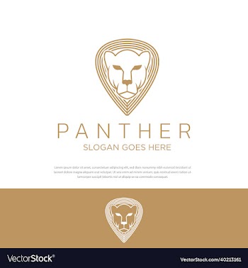 black panther premium monogram concept logo