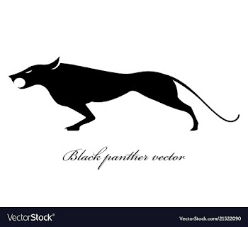 Black panther vector image