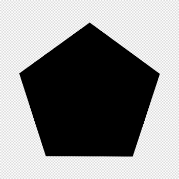 Black Pentagon PNG Free Download