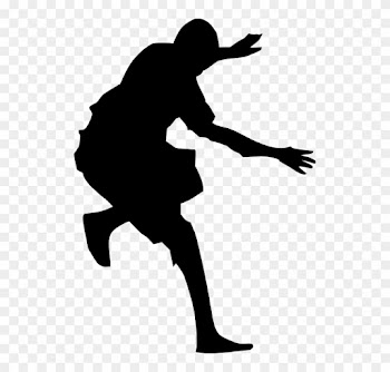 Black People Clipart - Person Jumping Silhouette Png