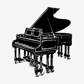 Black piano hand drawn clipart, | Free Vector - rawpixel