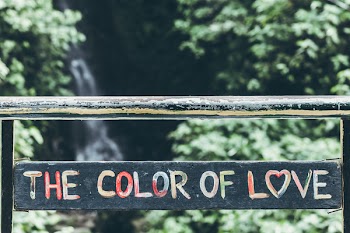 Black, Pink, Green, and Blue the Color of Love-printed Wall Decoration