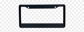Black Plastic License Plate Frame - Black License Plate Frame
