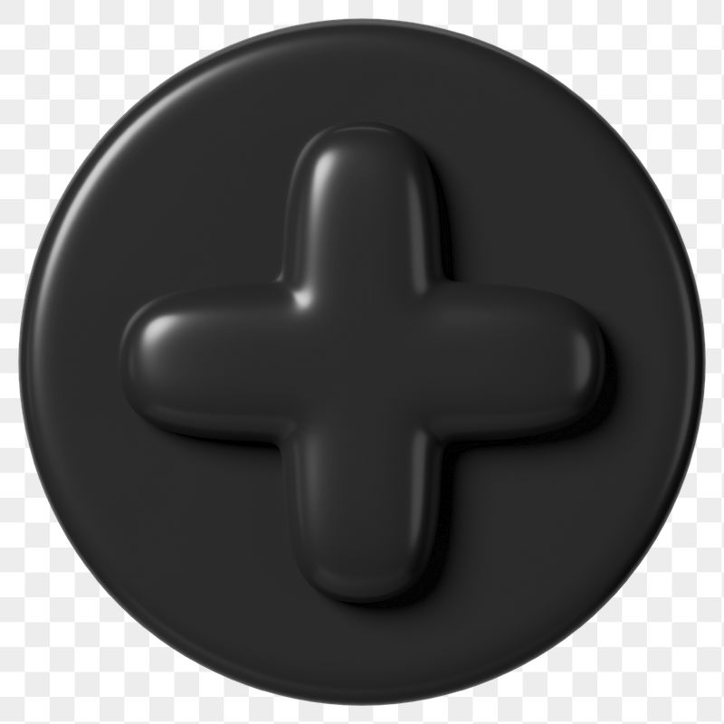 Black plus sign png 3D | Free PNG - rawpixel