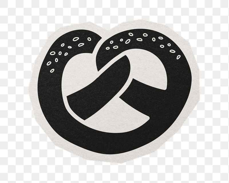 Black pretzel png  sticker, | Free PNG - rawpixel