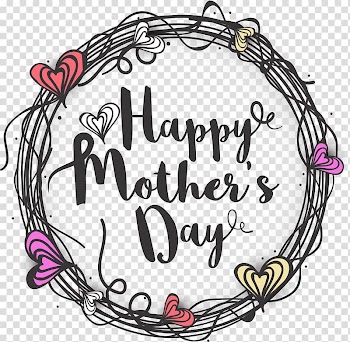Black quoted wreath illustration, Mothers Day Fathers Day Lettering Gift, Hand painted flower body art word transparent background PNG clipart