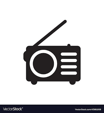 black radio solid icon