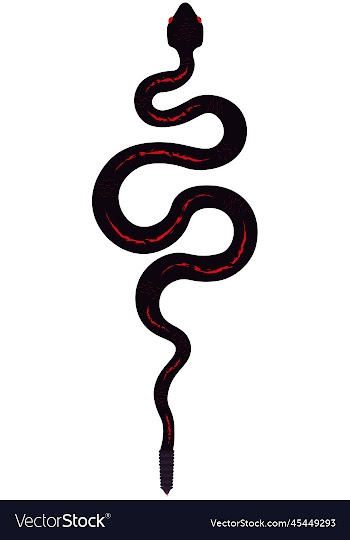 black rattlesnake with red pigments
