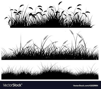 black reeds silhouette set