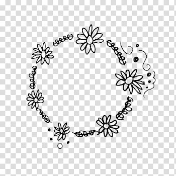 BLACK RESOURCES, black flower wreath transparent background PNG clipart